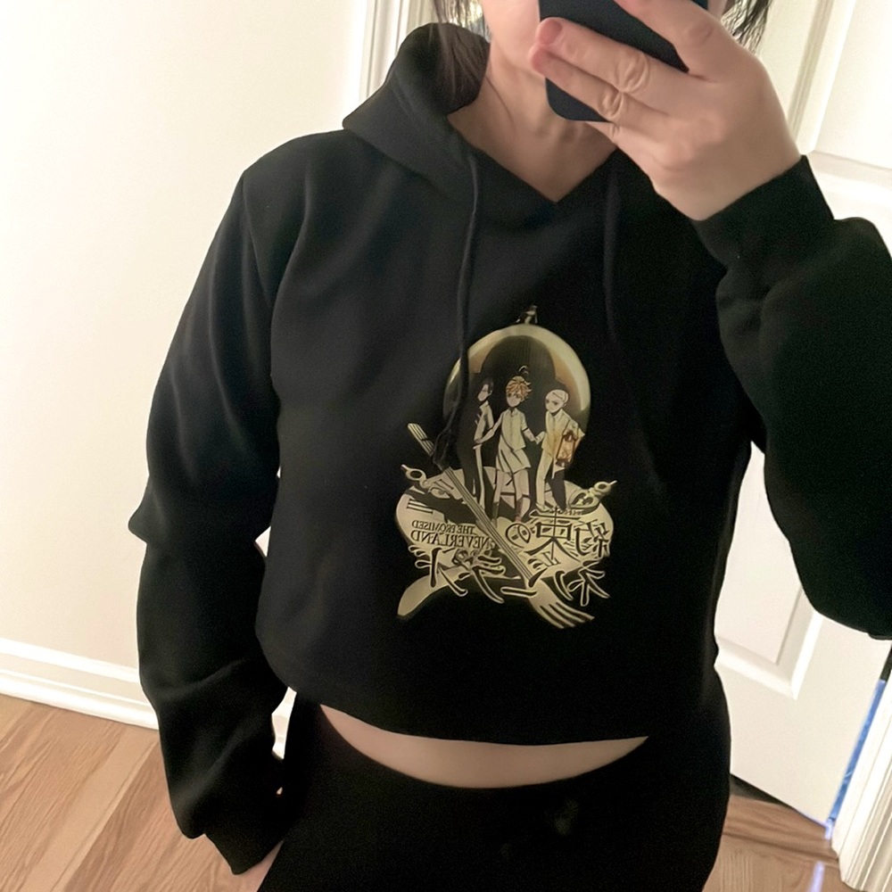 2for$10 Promise Neverland cropped hoodie
